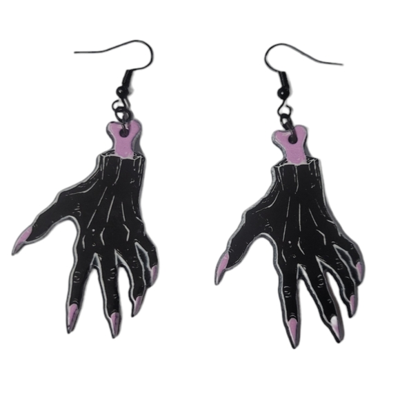 Handmade Creepy Hand Earrings - Picture 1 of 2